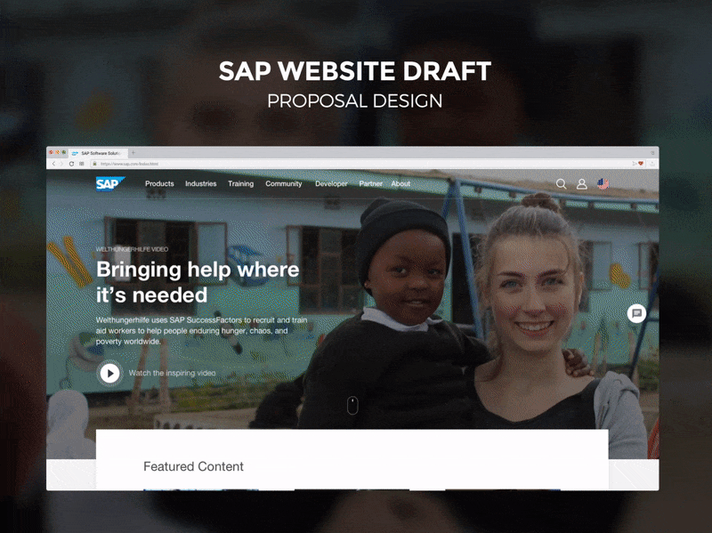 SAP Website Design (Concept)